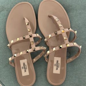 Valentino Garavani studded jelly shoes size 8